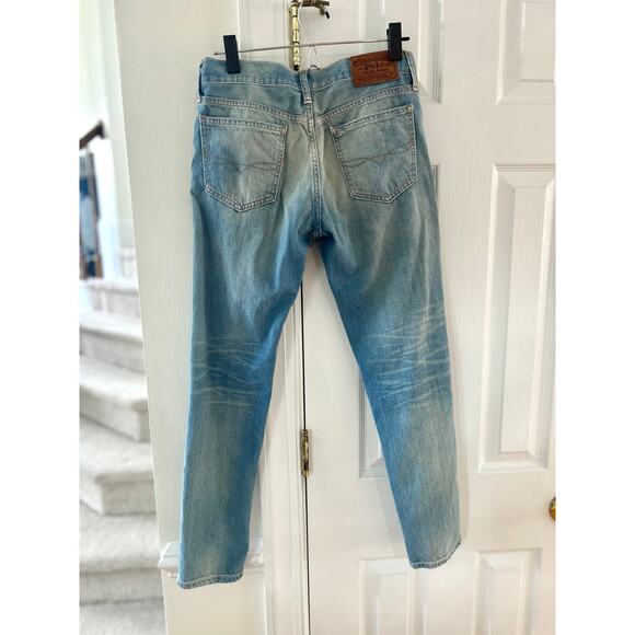 Polo Ralph Lauren Astor Boyfriend Distressed Patchwork Light Wash Straight Jeans - Picture 3 of 7